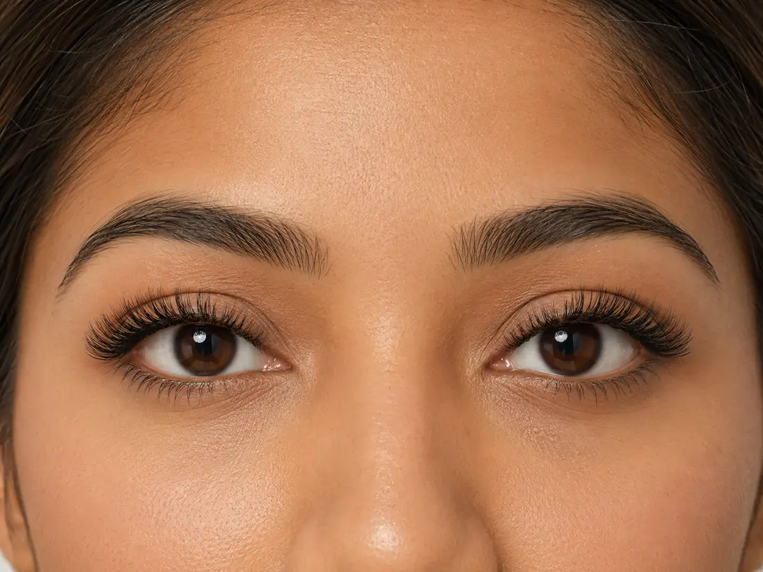 Hybrid eyelash extensions by Waruni in Colombo